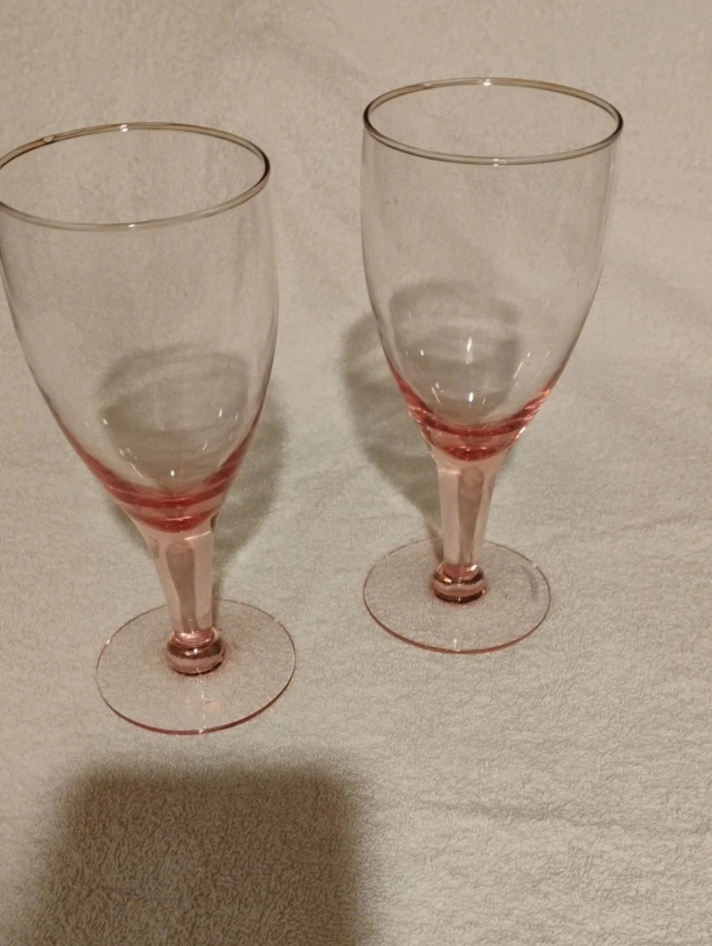Pink Stemmed Wine Glasses - Unbranded Elegant Set